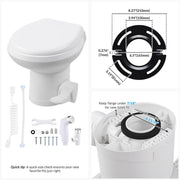 TheLAShop Low-Profile Mobile Restroom Trailer Toilet with Bidet Sprayer Image