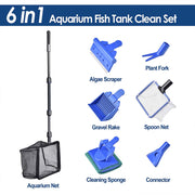 TheLAShop Fish Tank 6-in-1 Cleaning Aquarium Kit Image