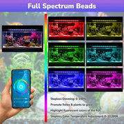 TheLAShop 24 inch Aquarium Light RGB APP & Panel Control Saltwater Fre ...