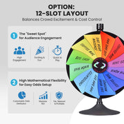 TheLAShop 24" Prize Wheel Tabletop or Floor Stand - Custom & 3 Style Options Image
