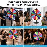 TheLAShop 24" Prize Wheel Tabletop or Floor Stand - Custom & 3 Style Options Image