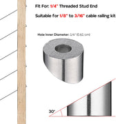 TheLAShop 1/4" Beveled Washers 30 Degree D1/8"-3/16" 30ct/Pack Image