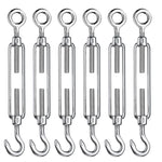 TheLAShop M6 Hook & Eye Turnbuckle 6pcs Duty Wire Rope Tension Image