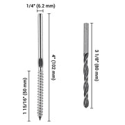 TheLAShop Left & Right Swage Lag Screw Terminal D1/8"-3/16" 40ct/Pack Image