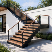 TheLAShop Cable Railing Post - 36x2x2 Stair Post T304 SS 16Gauge Image