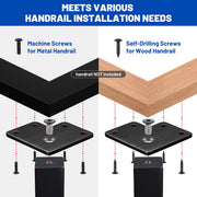 TheLAShop Cable Railing Post - 36x2x2 Single Corner Post T304 SS 16Gauge Image