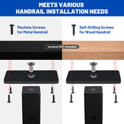 TheLAShop Cable Railing Post - 36x2x2 Level Post T304 SS 16Gauge Image