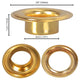 TheLAShop #0 #2 #4 Brass Nickel Grommets and Washers Package, #0, Brass Image