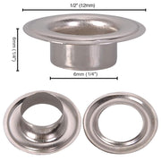 TheLAShop #0 #2 #4 Brass Nickel Grommets and Washers Package, #0, Nickel Image