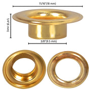 TheLAShop #0 #2 #4 Brass Nickel Grommets and Washers Package, #2, Brass Image