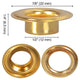 TheLAShop #0 #2 #4 Brass Nickel Grommets and Washers Package, #4, Brass Image