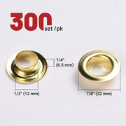 TheLAShop Copper Grommet & Washers Size Options, #4 (1/2 in) Image