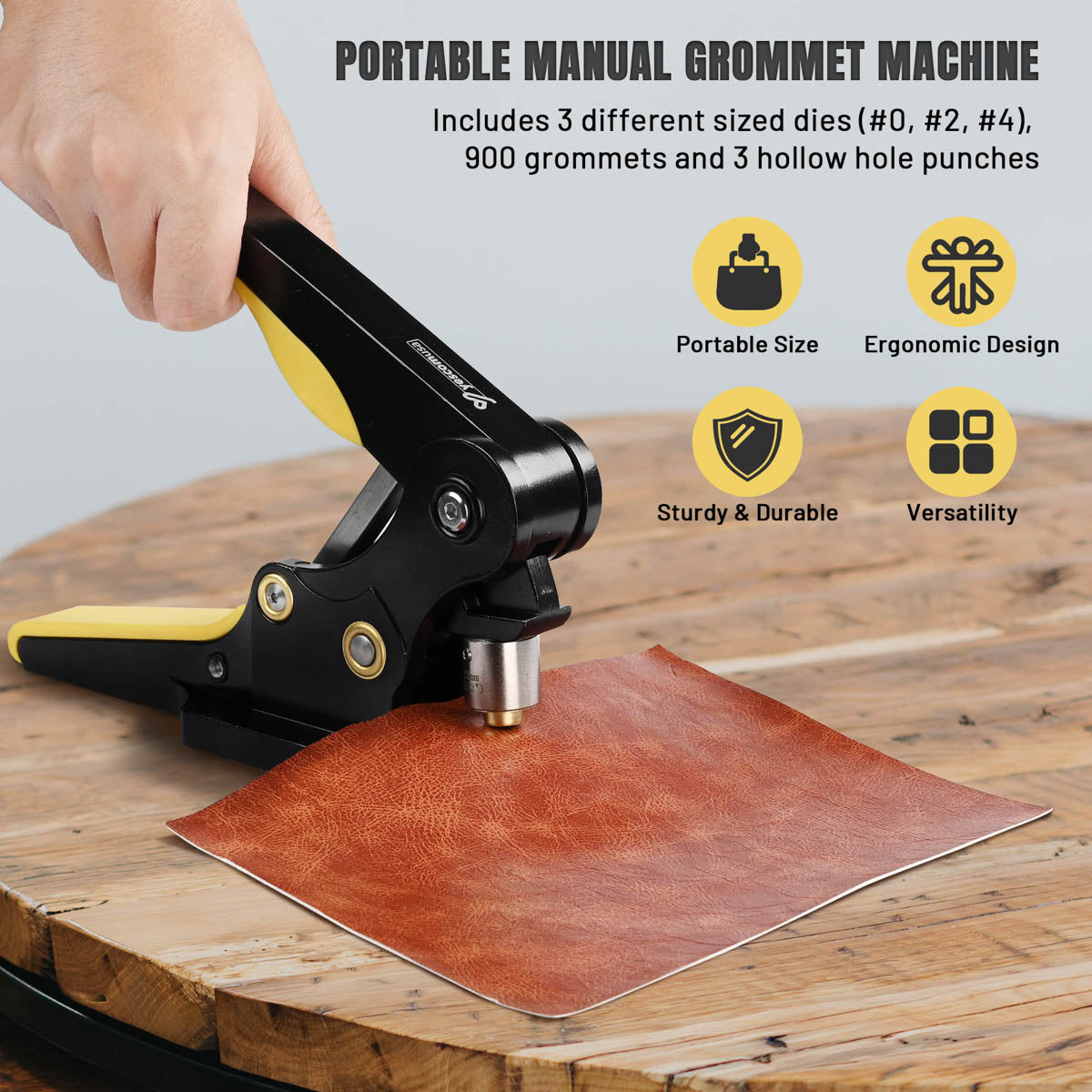-PARAMAS- DOG FIGHT ラッカーコーティング ネップリネン TheLAShop Grommet Press Puncher with Copper Grommets & Washers