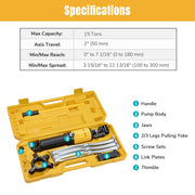 TheLAShop 15 Ton 3in1 Hydraulic Gear Puller 3 Jaws Separator w/ Case Image