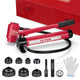 TheLAShop 10 ton Hydraulic Metal Hole Punch Press Driver Kit Tool Set, Red Image