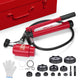 TheLAShop 15 ton Hydraulic Metal Hole Puncher Hole-driver Kit Tool Set, Red Image