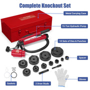 TheLAShop 15 ton Hydraulic Metal Hole Puncher Hole-driver Kit Tool Set Image