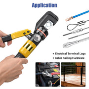 TheLAShop 10 Ton Hydraulic Wire Terminal Battery Cable Crimper w/ 9 Dies Image