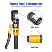 TheLAShop 10 Ton Hydraulic Wire Terminal Battery Cable Crimper w/ 9 Dies Image