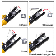 TheLAShop 16 Ton 11 Dies Hydraulic Wire Terminal Battery Cable Crimper Image