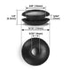 TheLAShop Rubber Protector Sleeves for Cable Railing Posts 1/8"-3/16" 60ct. Image