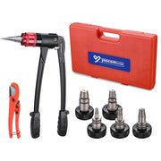 TheLAShop Auto Rotate PEX-A Tube Expansion Tool with 1/2" to 1" Heads Option, 5-Head Set Image