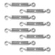 TheLAShop 1/4" x 4" Stainless Turnbuckles Hook & Eye for Cable Wire Rope Image