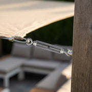 TheLAShop 1/4" x 4" Stainless Turnbuckles Hook & Eye for Cable Wire Rope Image