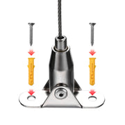 TheLAShop Adjustable Cable Gripper Hinged Mount for 1-2mm Wire Rope 20ct. Image