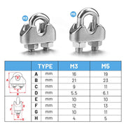 TheLAShop U Bolt Wire Rope Clips 18ct. Stainless Steel Image