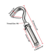 TheLAShop 304SS Concrete Expansion Bolts J-Hook Anchor 6ct., M8 1/8in Image
