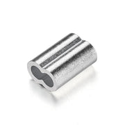 TheLAShop 3/16" Cable Wire Rope Ferrule Aluminum Swage Sleeves 100ct. Image