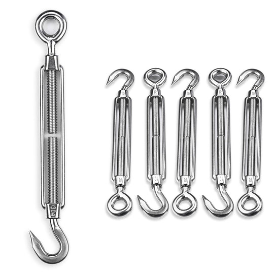 TheLAShop Stainless Steel Hook - Eye Turnbuckles for Cable Wire Rope