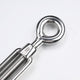 TheLAShop M10 6" Stainless Turnbuckles Hook - Eye for 3/16" Cable Wire Rope Image