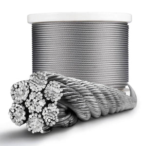 TheLAShop T316 Stainless Steel Cable 7x19 D3/16"x500ft (4.8mm) Image
