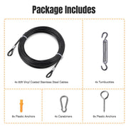 TheLAShop T316 Stainless Steel Cable 7x7 (4x)60ft (Vinyl Coating 2.5mm) Image