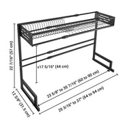 TheLAShop Large Over The Sink Dish Drying Rack 2-Tier (23.6"-35.4") Image