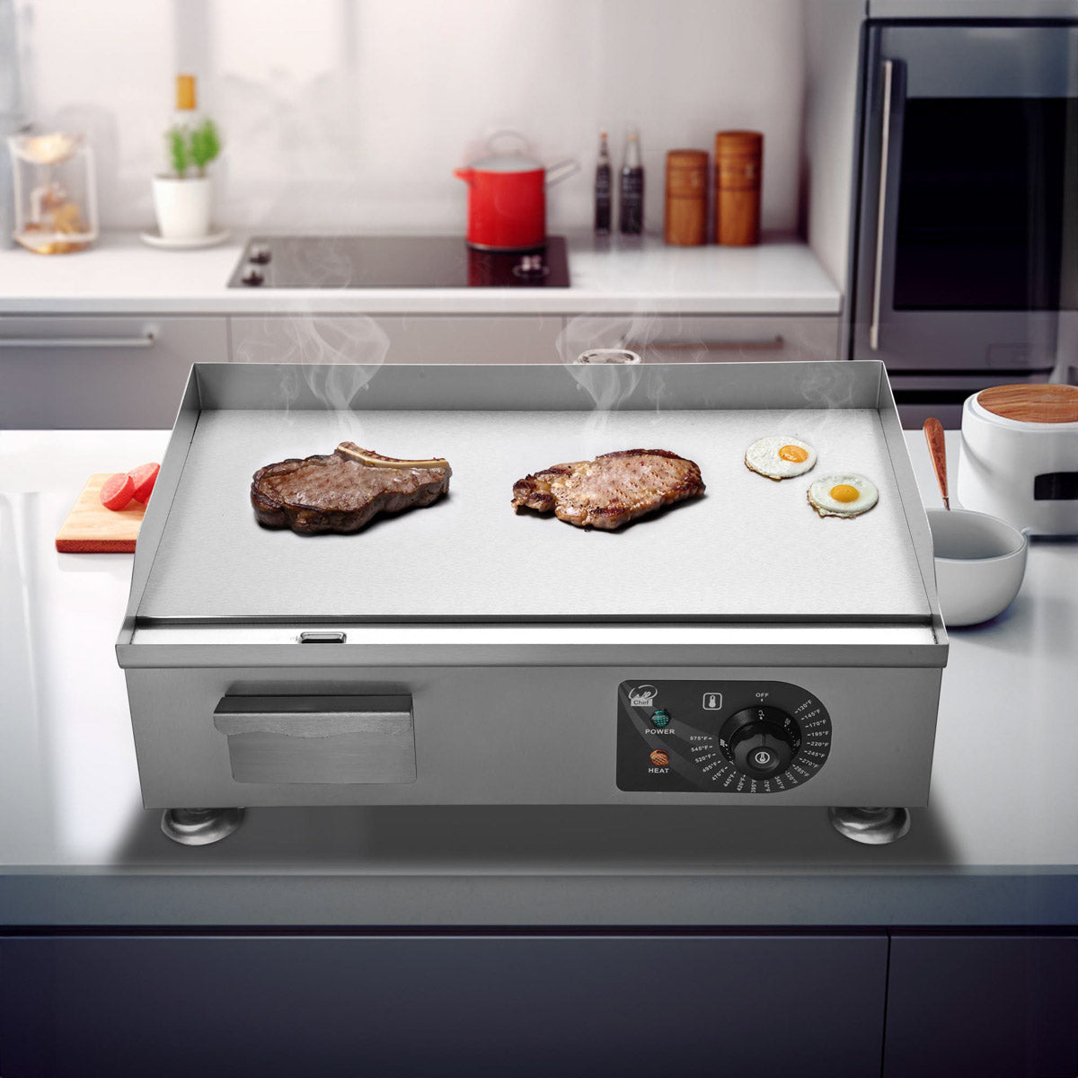 TheLAShop Electric Griddle Countertop Flat Top Grill 22