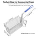 TheLAShop Large Commercial Deep Fryer Baskets Replacement 13x6x6" 2ct/Pack, Blue Image