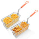 TheLAShop Large Commercial Deep Fryer Baskets Replacement 13x6x6" 2ct/Pack