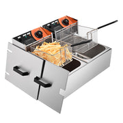 TheLAShop Deep Fryer Commercial Dual Basket 24L/6.4Gal Oil, 5000W Image