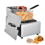 TheLAShop Deep Fryer Commercial 8L/2.2Gal Oil Single Basket 2500W Image