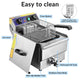 TheLAShop Deep Fryer with Oil Drain Commercial 11.7L/3.1Gal, 1500W Image