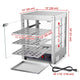 TheLAShop 3 Tier Food Warmer Comml. Countertop Pizza Cabinet 15x15x20 Image