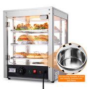 TheLAShop 3 Tier Food Warmer Comml. Countertop Pizza Cabinet 15x15x20