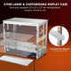 TheLAShop 3 Tier Food Warmer Comml. Countertop Fried Chicken Cabinet 27x15x24