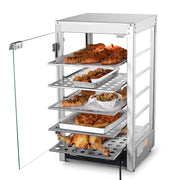 TheLAShop 5 Tier Food Warmer Comml. Countertop Pizza Cabinet 15x15x28 Image