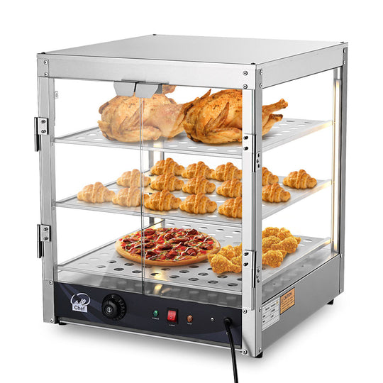 TheLAShop 3 Tier Hot Pastry Display Sandwich Fried Chicken Pie Warmer