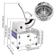 TheLAShop 440lbs/h Block Ice Shaver Fluffy Snow Cone Machine Acrylic Box Image