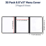 TheLAShop 8-1/2"x11" Clear Restaurant Menu Covers Image